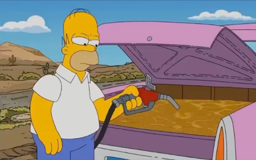 Fans convinced The Simpsons predicted fuel shortage back in 2010