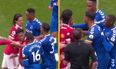 Everton midfielder Doucoure “throws punch” at Man Utd’s Fred