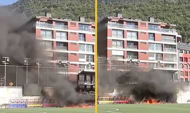 Fire breaks out Andorra’s stadium ahead of World Cup qualifier against England