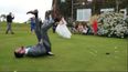 Bride whacks rounders ball into husband’s groin and leaves entire wedding party in hysterics