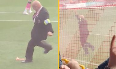 Steward scores goal with dildo during Lincoln vs Charlton match