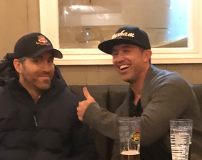 Ryan Reynolds and Rob McElhenney spotted doing shots with locals in Welsh pub