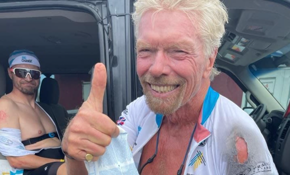 Richard Branson cycling crash