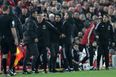 Jurgen Klopp and Mikel Arteta clash on touchline after Sadio Mane challenge