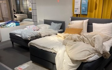 IKEA customers sleep in store showroom after being snowed in