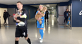 Zenit players take dogs on pitch in bid to get them rehomed