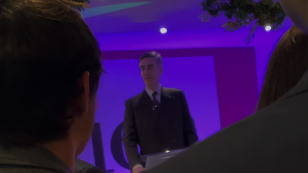 Jacob Rees-Mogg joking about the no 10 Christmas party