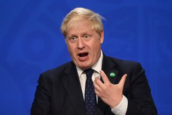 Christmas Party: Boris Johnson pictured hosting Christmas Quiz last year