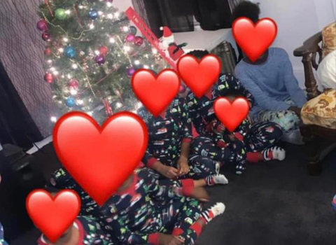 Grandma gets matching Christmas PJs for grandkids except one