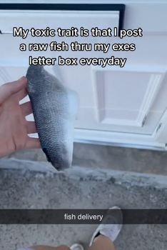 Woman posts fish through her ex's letterbox