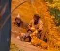 Camera catches homeless man throwing birthday party for his dog