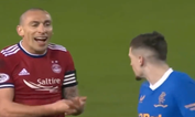 Ex-Celtic captain Scott Brown waves off Rangers’ Ryan Kent after red card