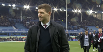 Steven Gerrard stares down Everton fans as Villa win at Goodison Park