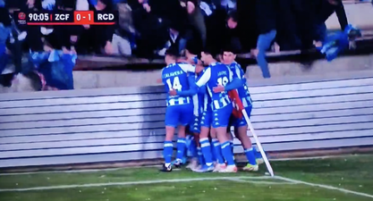 Football fans cheat death after stand in Spain collapses during goal celebration