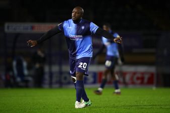 Adebayo Akinfenwa furiously confronts MK Dons fans following vile chant