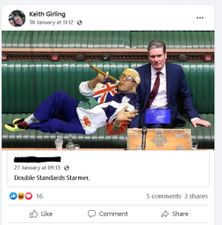 Council investigates Tory member for posting fake picture of Keir Starmer next to Jimmy Savile