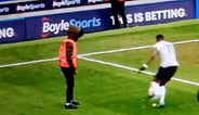 Steward goes onto pitch in the middle of Birmingham-Luton game