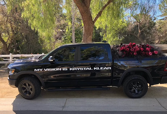 Kanye West sends truck full of roses to Kim Kardashian’s house on Valentine’s Day