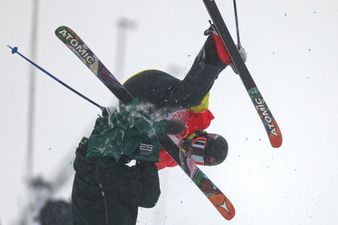 Freestyle skier crashes into camera operator at Winter Olympics