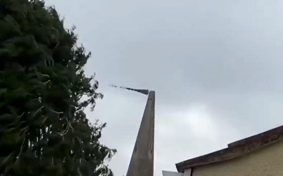 St Eunice storm topples church spire