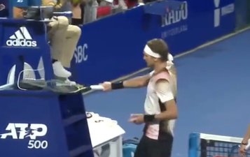 Alexander Zverev repeatedly smashes racquet on umpire’s chair in fit of rage