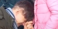 Emotional footage shows Ukrainian dad saying goodbye to daughter