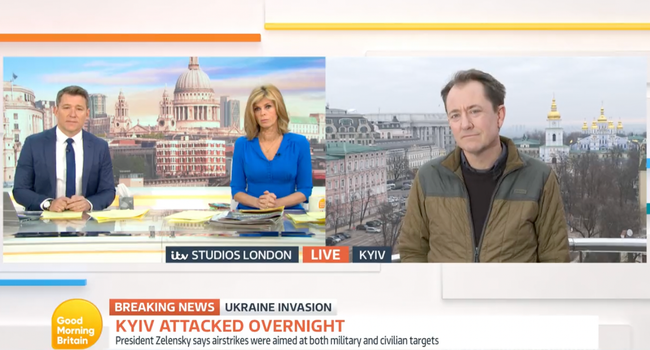 ITV viewers fear for reporter's safety during Kyiv broadcast