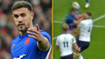 ‘It looks like a flying head-butt from WWE’ – Scotland fans fume as Melvyn Jaminet avoids card