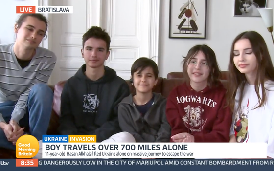 11-year-old boy reunited with family after fleeing Ukraine