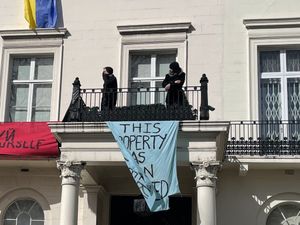 Activists storm home of Russian oligarch in west London