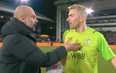 Pep Guardiola and Vicente Guaita in heated exchange after Crystal Palace hold Man City