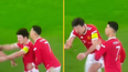 Harry Maguire almost knocks Cristiano Ronaldo’s teeth out in clash of heads