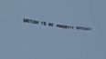 Plane flies over Man City vs Liverpool match with ‘British to be minority’ banner