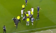 Fan tries to attack players during Vitoria vs Porto game