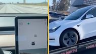 Tesla freezes, gets stuck at 83mph on freeway