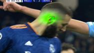 Karim Benzema targeted by laser before panenka penalty against Man City