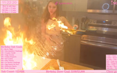 Chaos as social media star nearly burns kitchen down during online marathon