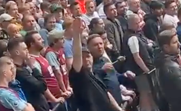 Burnley fan appears to perform Nazi salute towards Tottenham fans