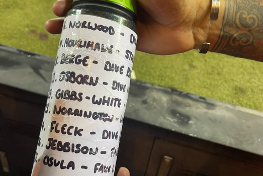 Brice Samba water bottle