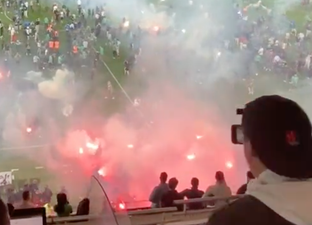 Saint Etienne fans attack players after losing relegation play off