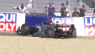 Red Bull fans cheer as Lewis Hamilton crashes during Austrian GP qualifying