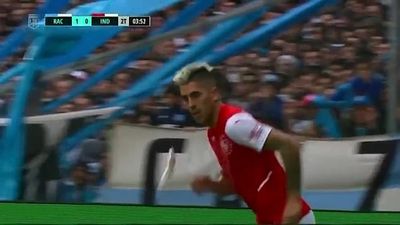 Leandro Fernandez hit in face by fish thrown from the crowd and carried off on a stretcher