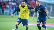 Fans think Lionel Messi was annoyed with Sergio Ramos in PSG training
