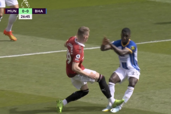 Fans think Scott McTominay should have been sent off for rash tackle during Brighton clash
