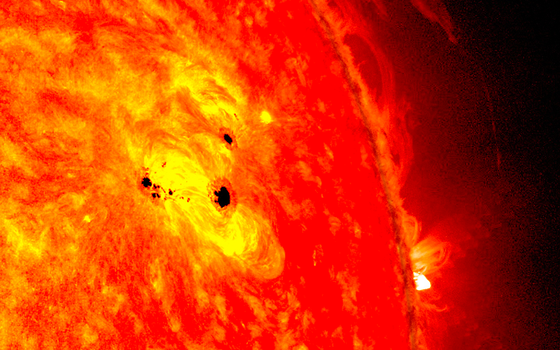 Sunspot has grown 10 times bigger in 2 days
