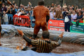 Thousands of revellers descend on pub garden as ‘world gravy wrestling championships’ return