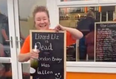 Chip shop owner who sparked outrage by proclaiming ‘Lizard Liz is dead’ gets pelted with eggs