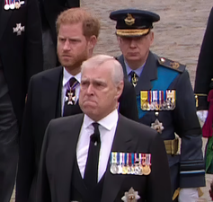Weeping Prince Andrew follows Queen’s coffin during state funeral