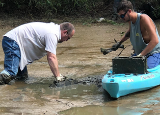 Mum drains pond to uncover final remains of son who was murdered seven years ago