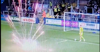 Barrow vs Carlisle temporarily suspended after firework thrown on pitch